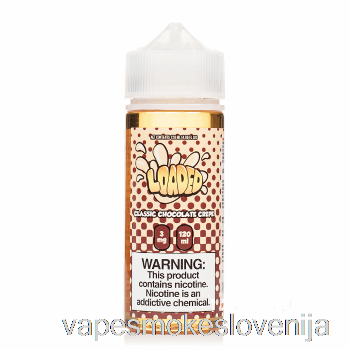 Vape Slovenija Classic Chocolate Crepe - Napolnjena E-tekočina - Neusmiljeni Hlapi - 120ml 3mg